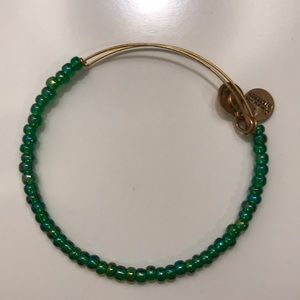 Alex and Ani green beaded bangle